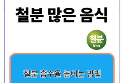 철분 많은 음식과 흡수율 높이는 방법