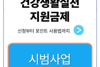 건강생활실천지원금제 A to Z: 신청방법부터 포인트 사용법까지 총정리
